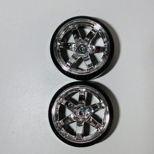 6mm Offset Wheels Chrome & Tyres