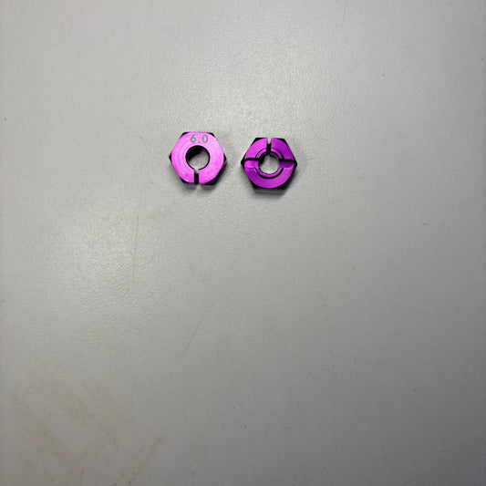 Purple Alloy Wheel Hex Pair 6.0mm