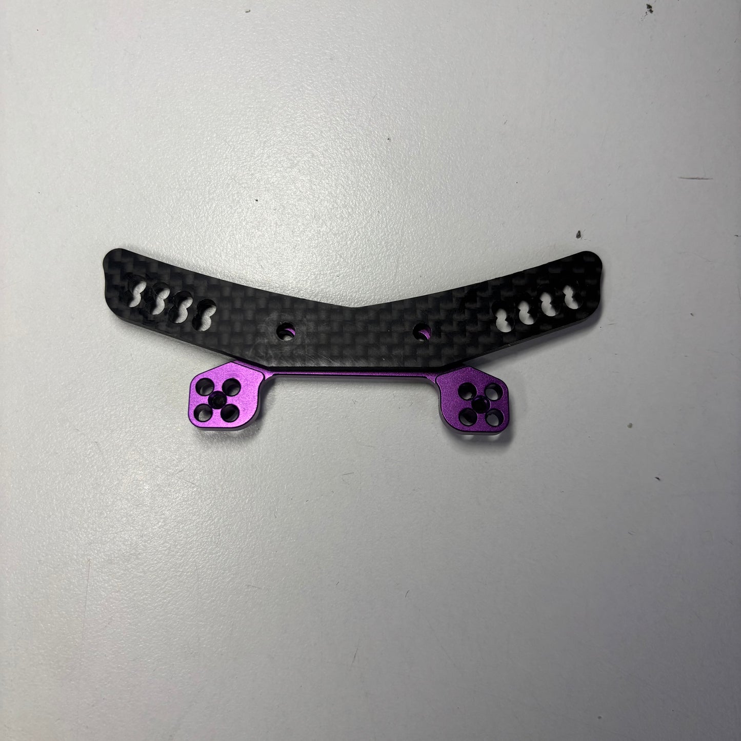 Yokomo Purple Alloy Carbon Hybrid Front Tower Arm Holder