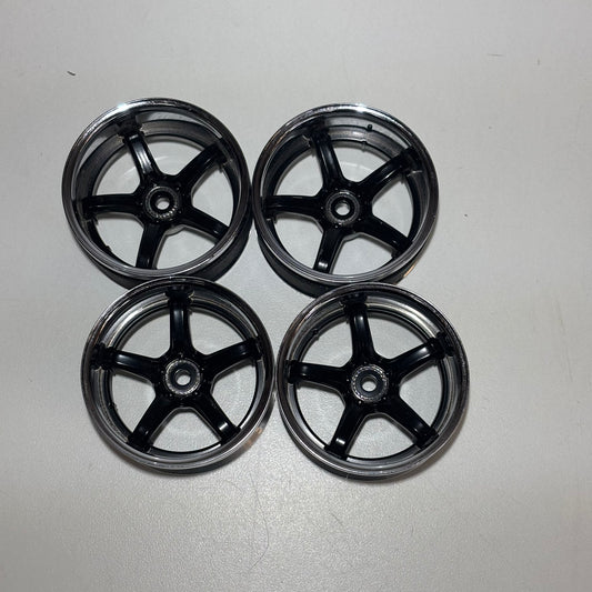 Lab Black/Chrome Wheels Offset 2 x 6mm & 2 x 8mm