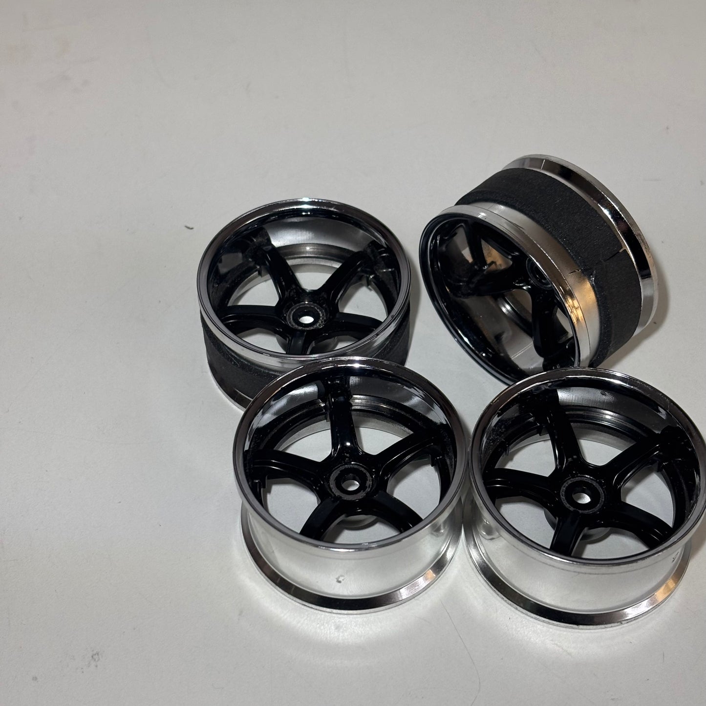 Lab Black/Chrome Wheels Offset 2 x 6mm & 2 x 8mm