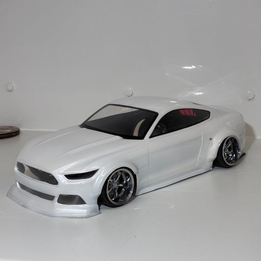 HPI Ford Mustang White Pearl Bodyshell 200+mm Wide