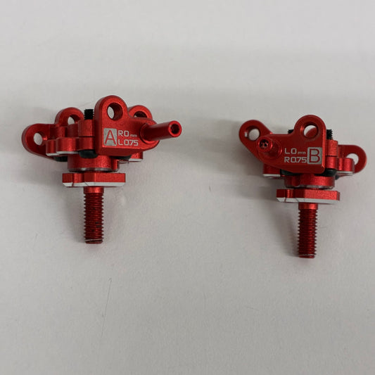 Team AD Knuckles AD-9012 Red Alloy Steering Blocks & Axles