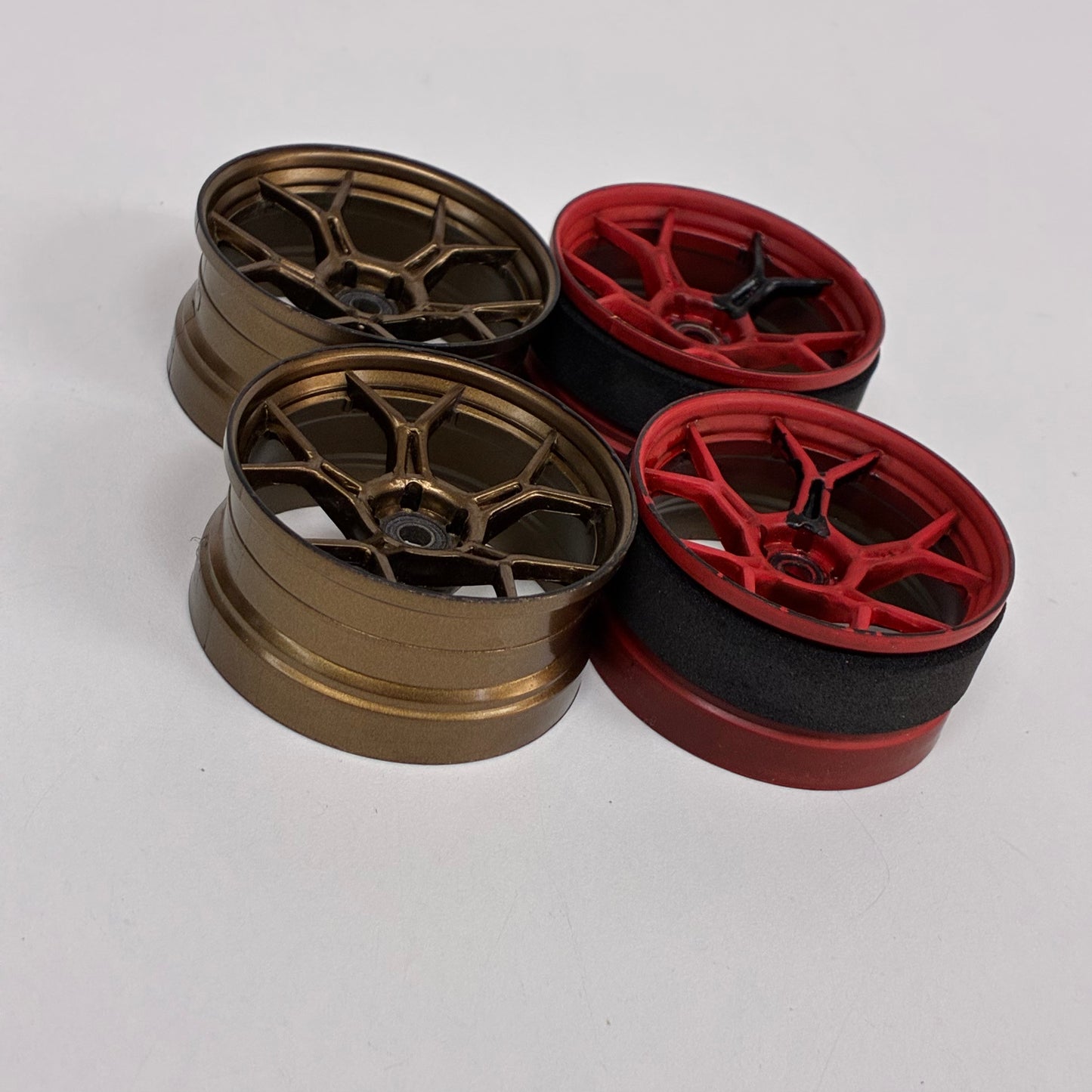 DS Racing Feathery Gold Red Wheels Offset 6?