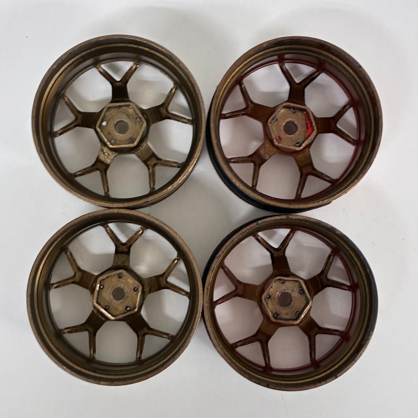 DS Racing Feathery Gold Red Wheels Offset 6?