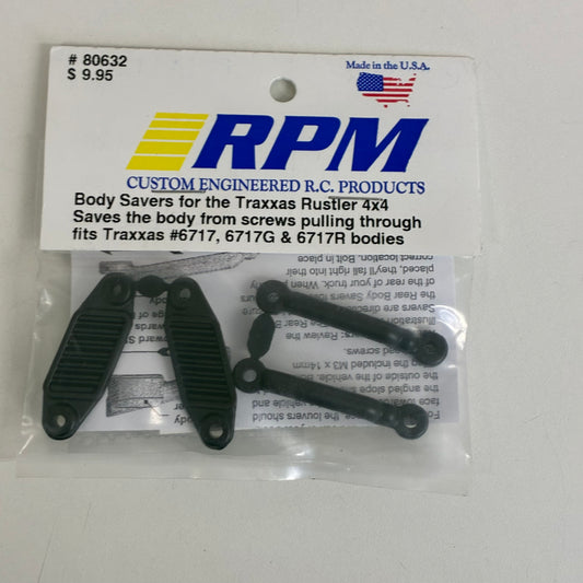RPM Body Savers for the Traxxas Rustler 4x4 Saves The Body From Screws Pulling Through Fits Traxxas #6717, 6717G & 6717R bodies