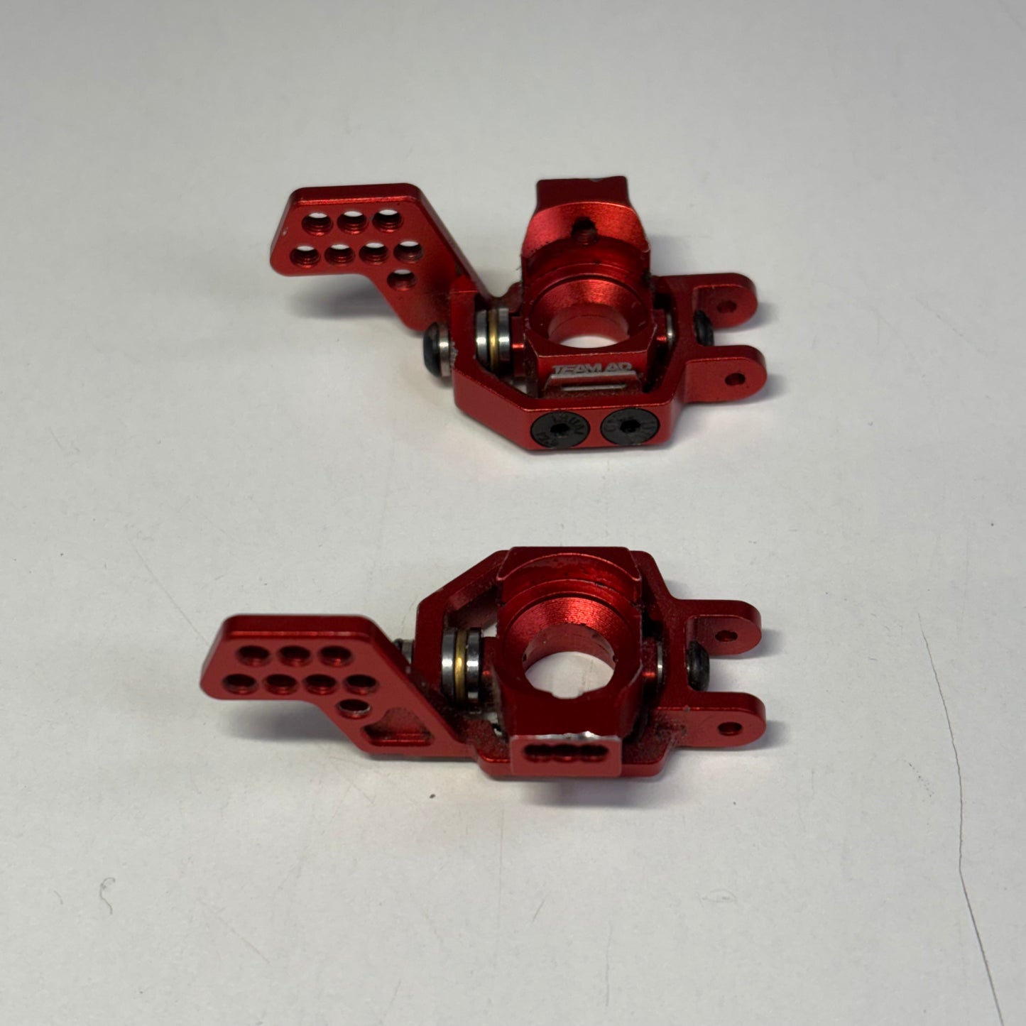 Team AD Red Rear Alloy Hubs AD-9011R