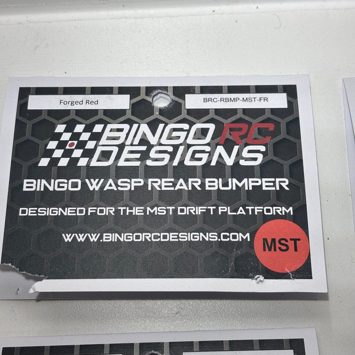 MST Bingo RC Designs Wasp MRX Chassis Forged Carbon Red With Extra's