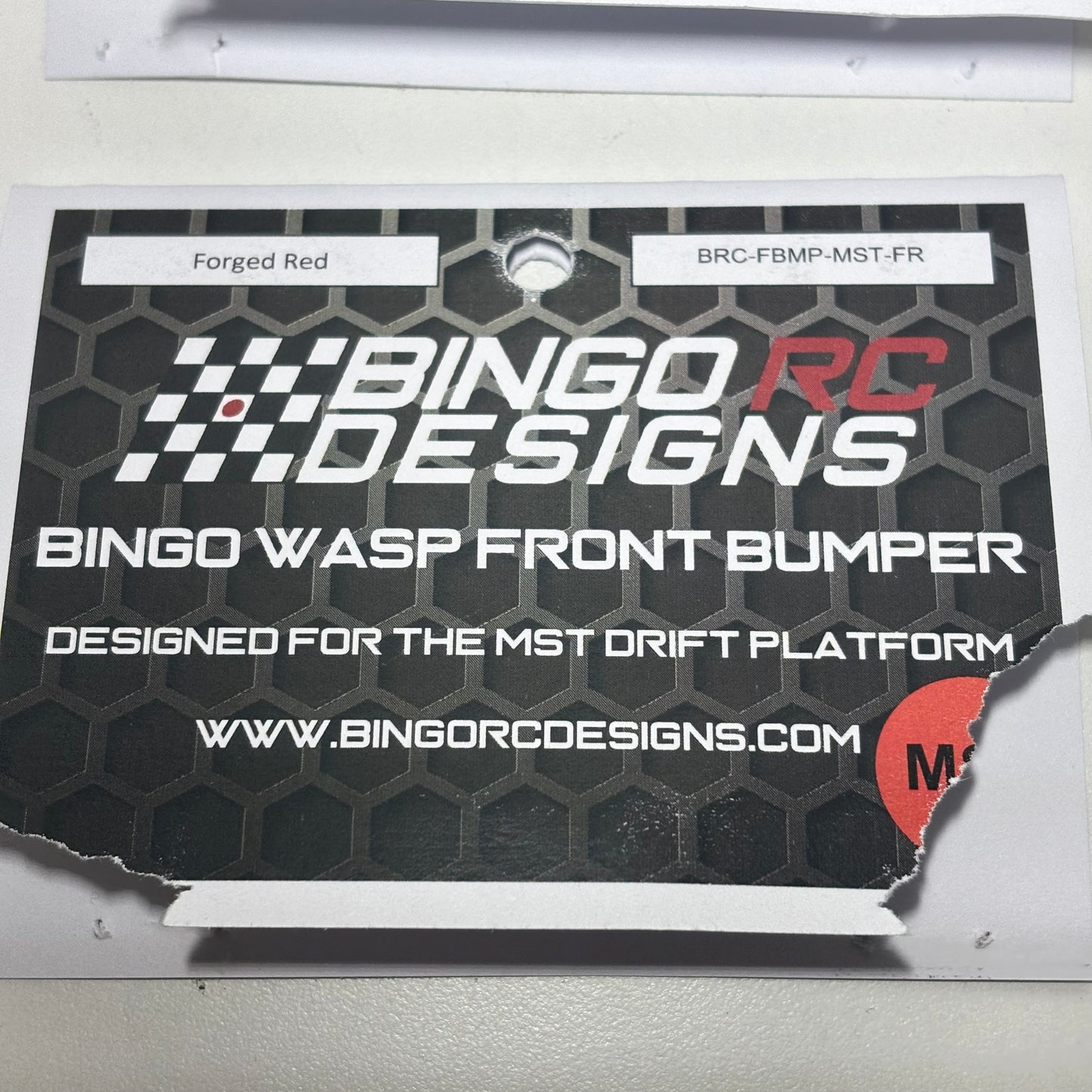 MST Bingo RC Designs Wasp MRX Chassis Forged Carbon Red With Extra's