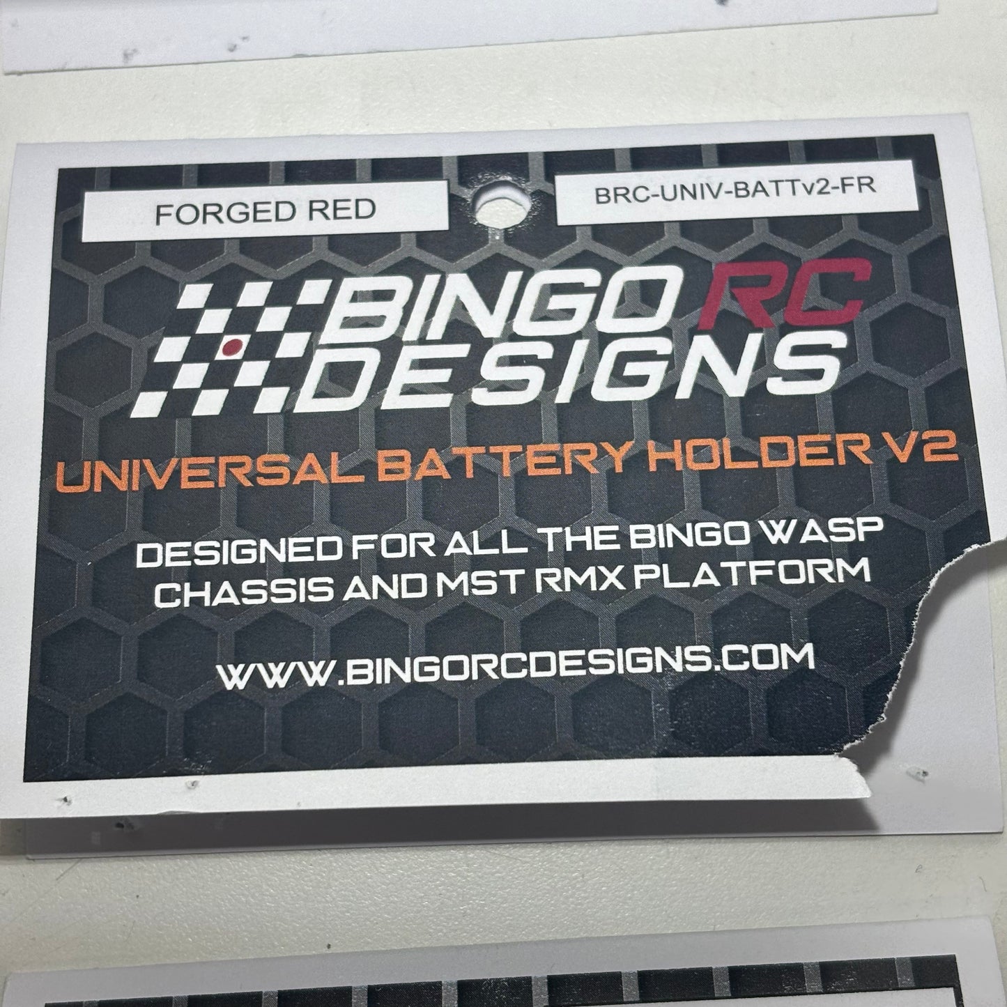 MST Bingo RC Designs Wasp MRX Chassis Forged Carbon Red With Extra's