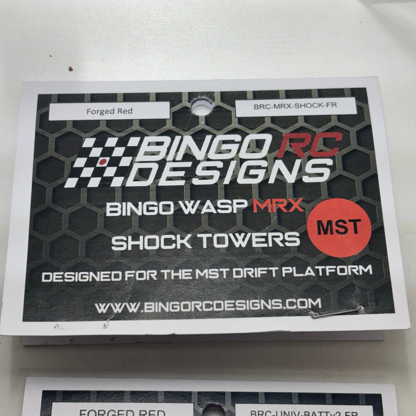 MST Bingo RC Designs Wasp MRX Chassis Forged Carbon Red With Extra's