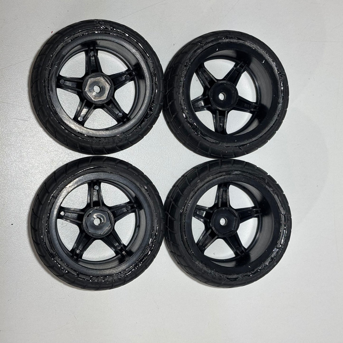 GTR Skyline Black Nismo Wheels With Rubber Tyres Offset 3