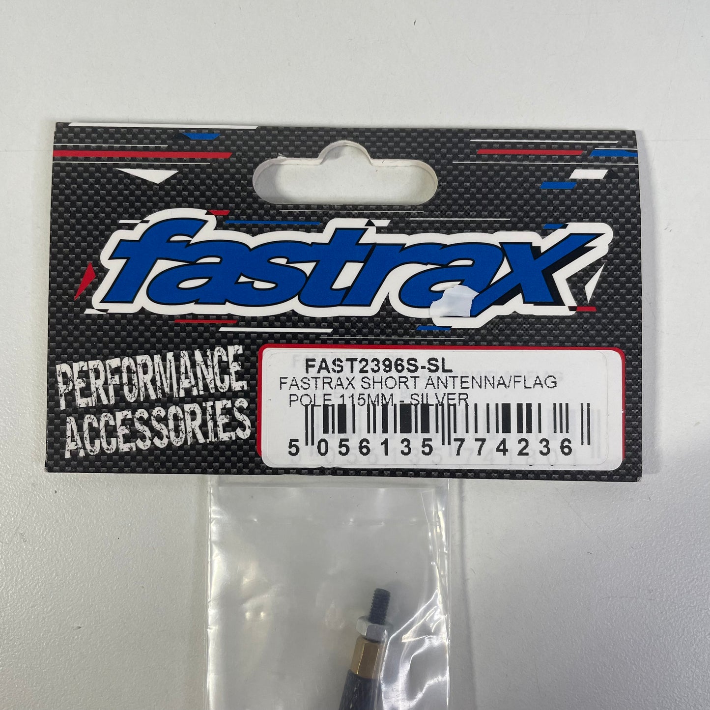 Fastrax Short Antenna/Flag Pole 115mm - Silver - Crawler