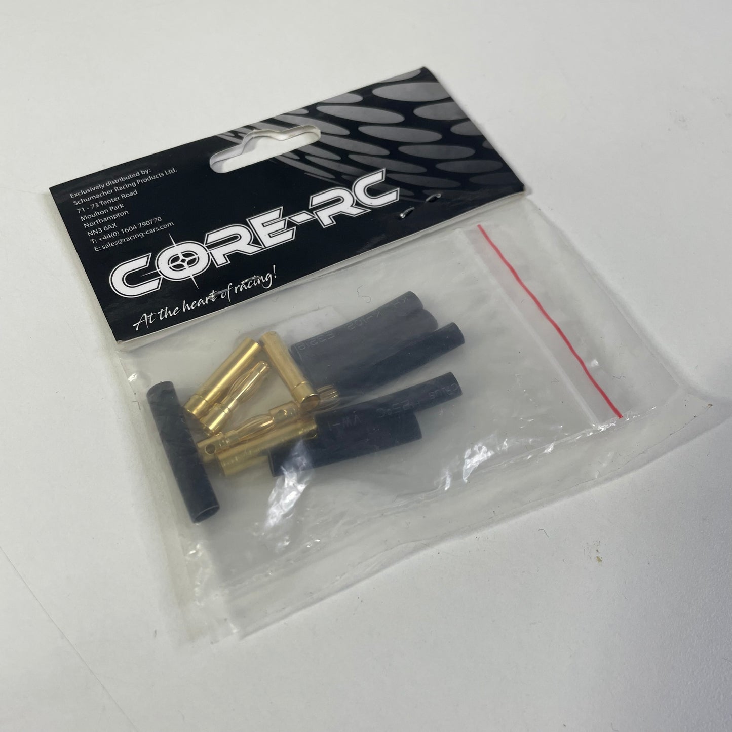 Core-RC 4.0mm Gold Banana Bullets M/F 3prs + Shrink Tube CR765