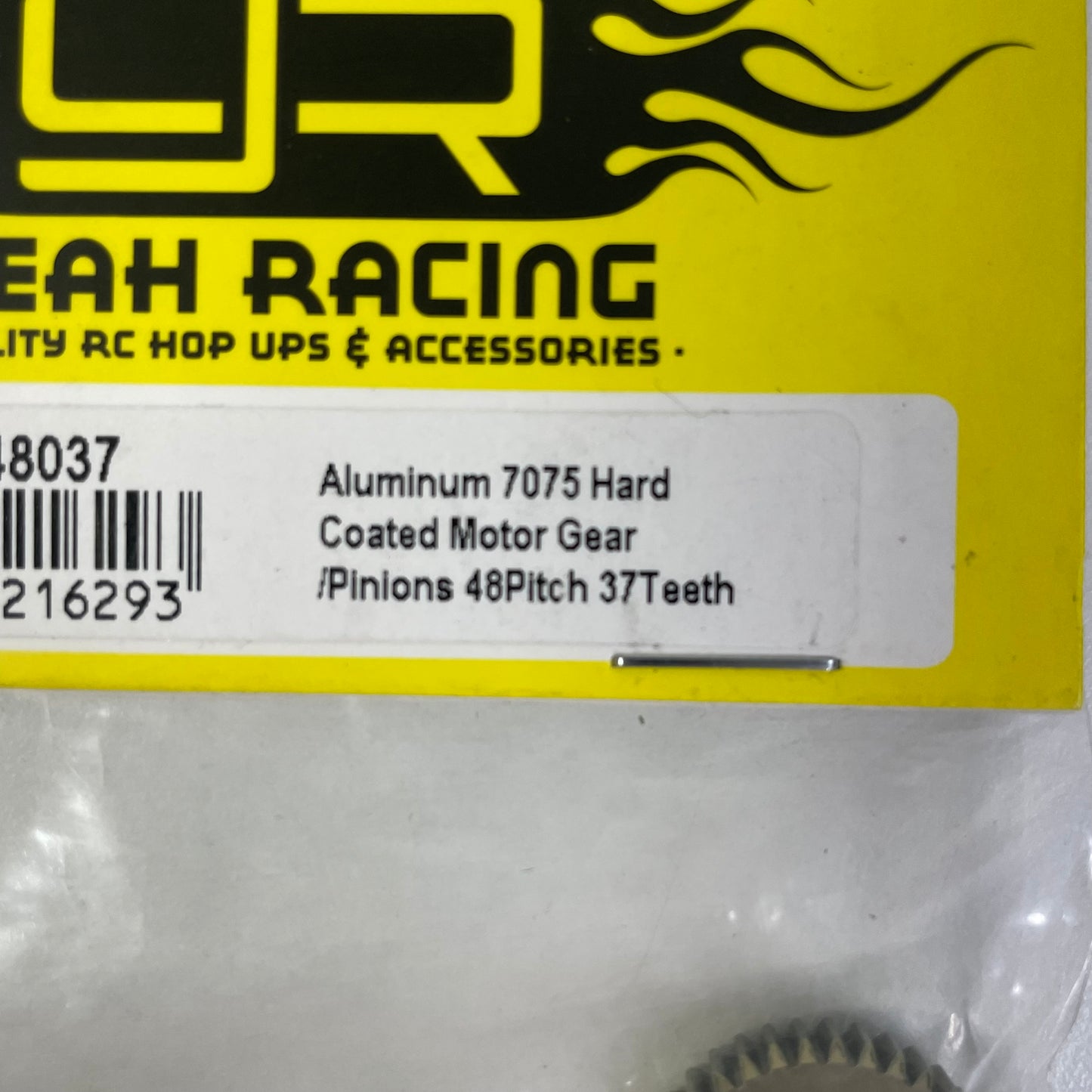 Yeah Racing Aluminium 7075 Hard Coated Pinion 48 Pitch 37T