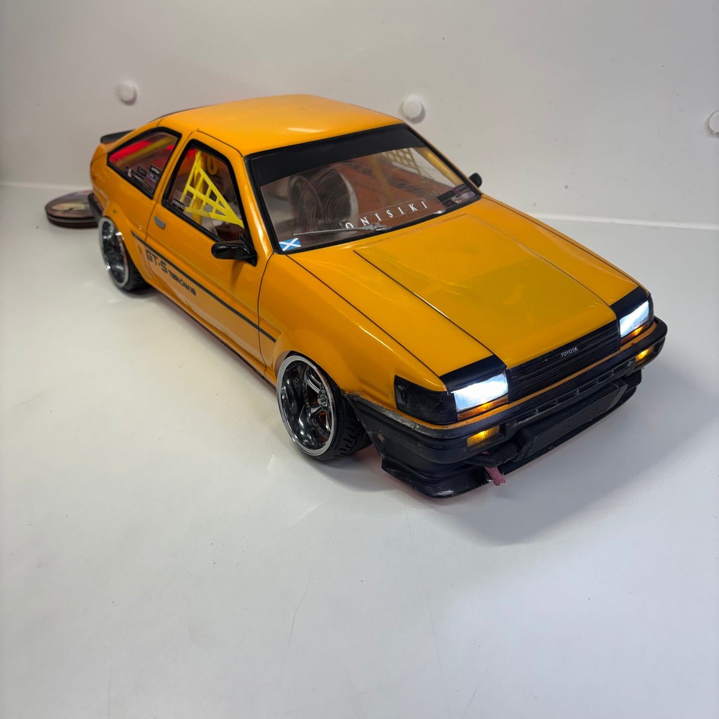 Toyota AE86 Pandora? Team Zeromax Body Shell Yellow Flashing Light Kit Backfire