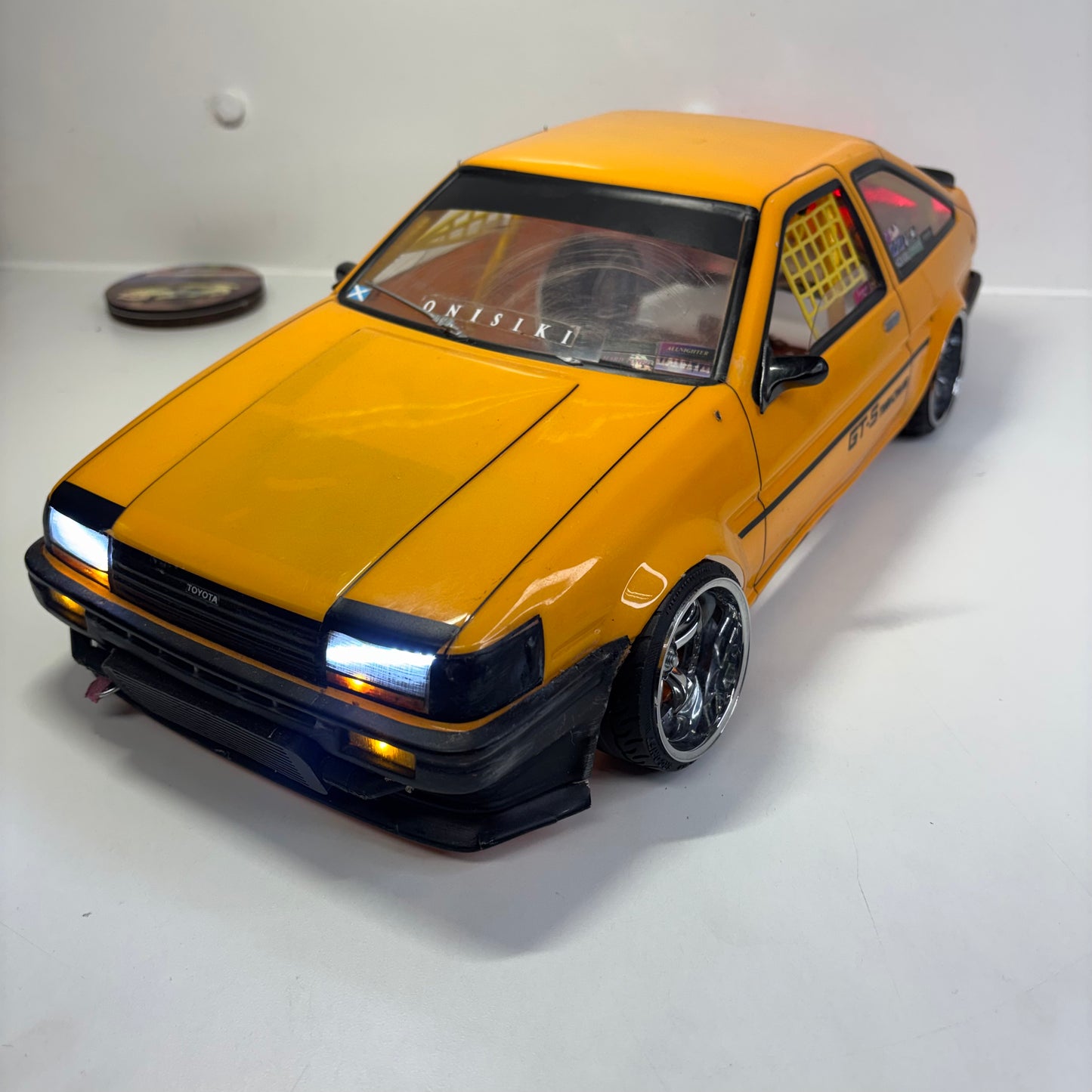 Toyota AE86 Pandora? Team Zeromax Body Shell Yellow Flashing Light Kit Backfire