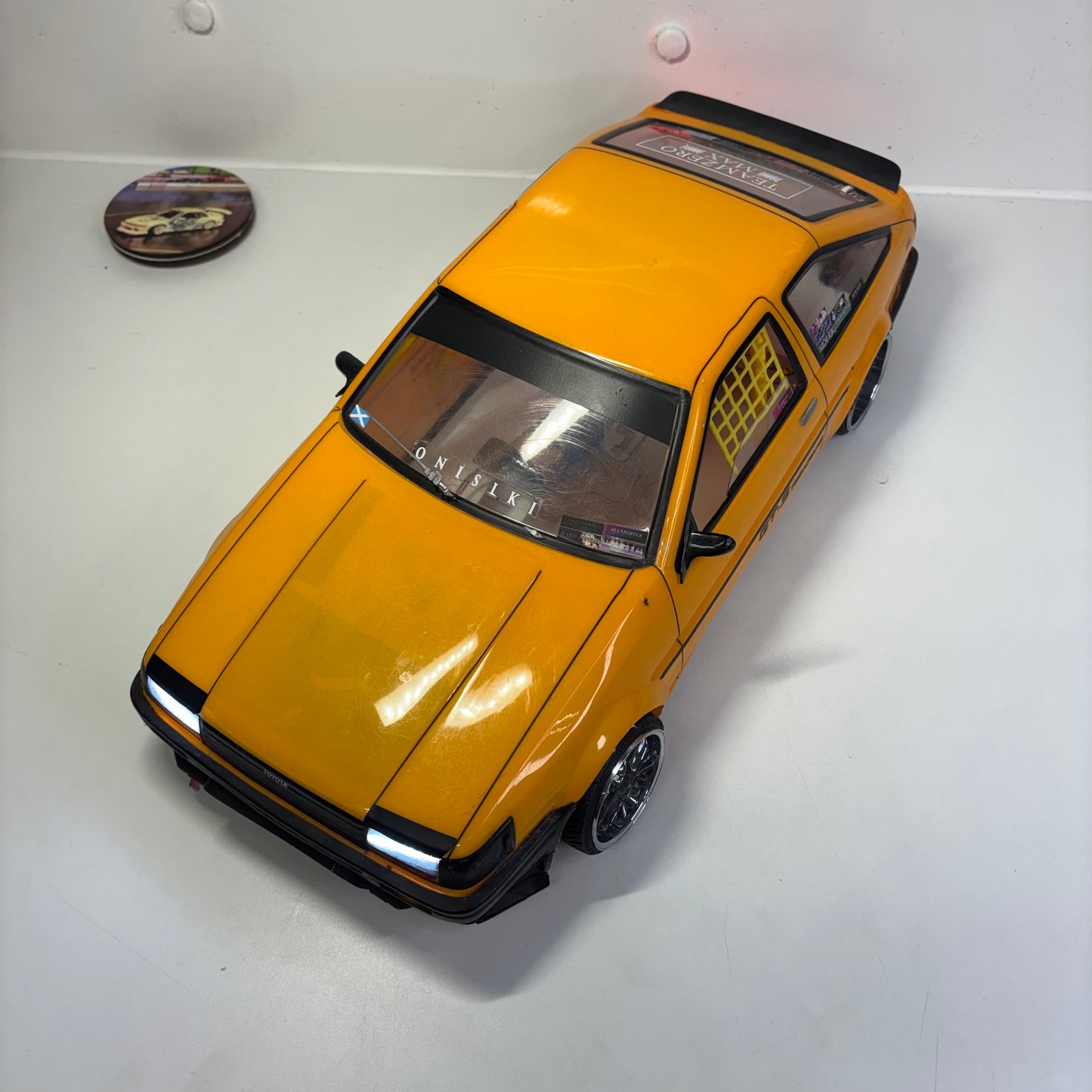 Toyota AE86 Pandora? Team Zeromax Body Shell Yellow Flashing Light Kit Backfire