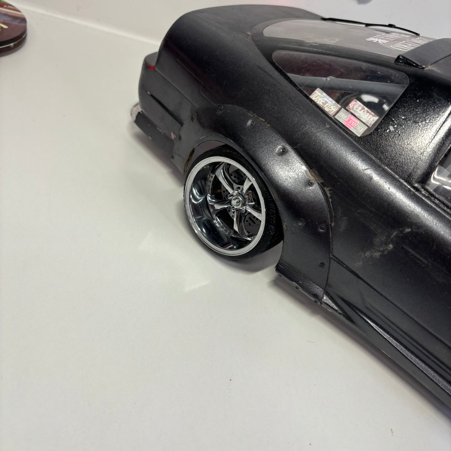 Team Zeromax Nissan 180SX Bodyshell Grey With LED's & Backfire