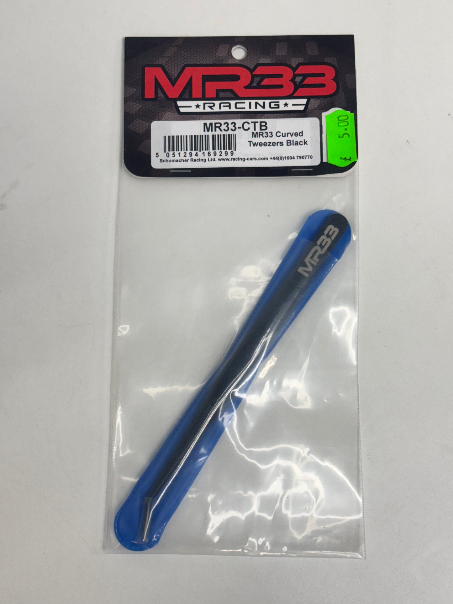 MR33 Racing Curved Tweezers Black