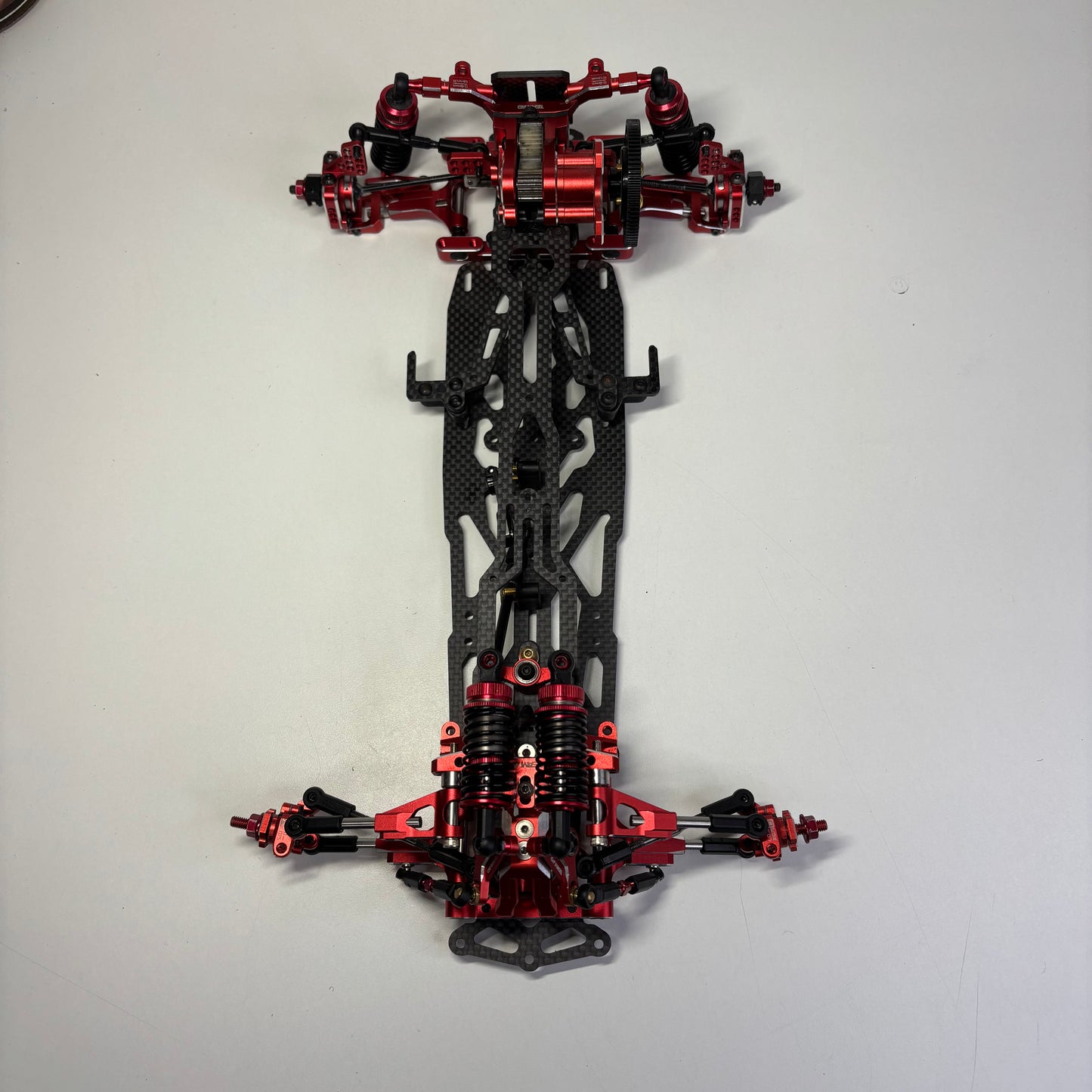 Team AD RD2.0 Red Alloy Chassis Full Hop Up Carbon