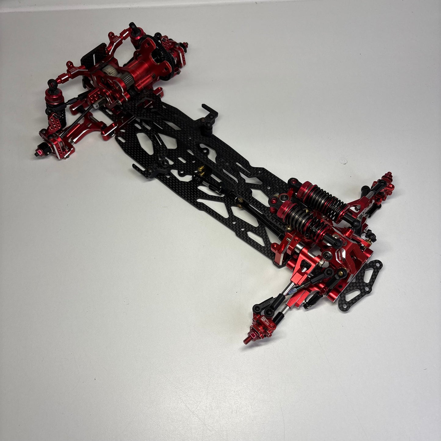 Team AD RD2.0 Red Alloy Chassis Full Hop Up Carbon
